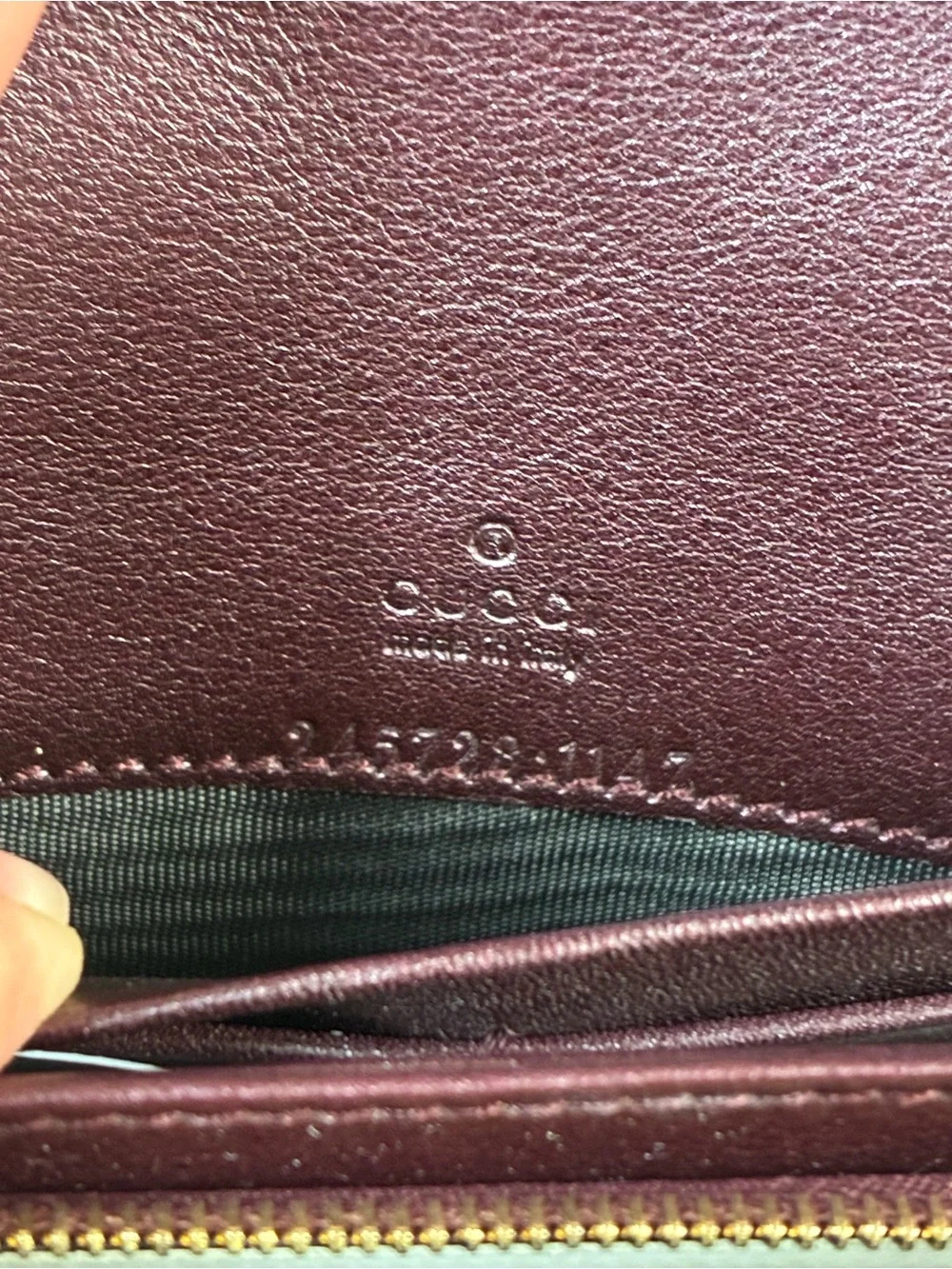 Gucci GG Dark Merlot Leather Snap Closure Wallet - NWOT Brand New Authentic - Picture 14 of 15